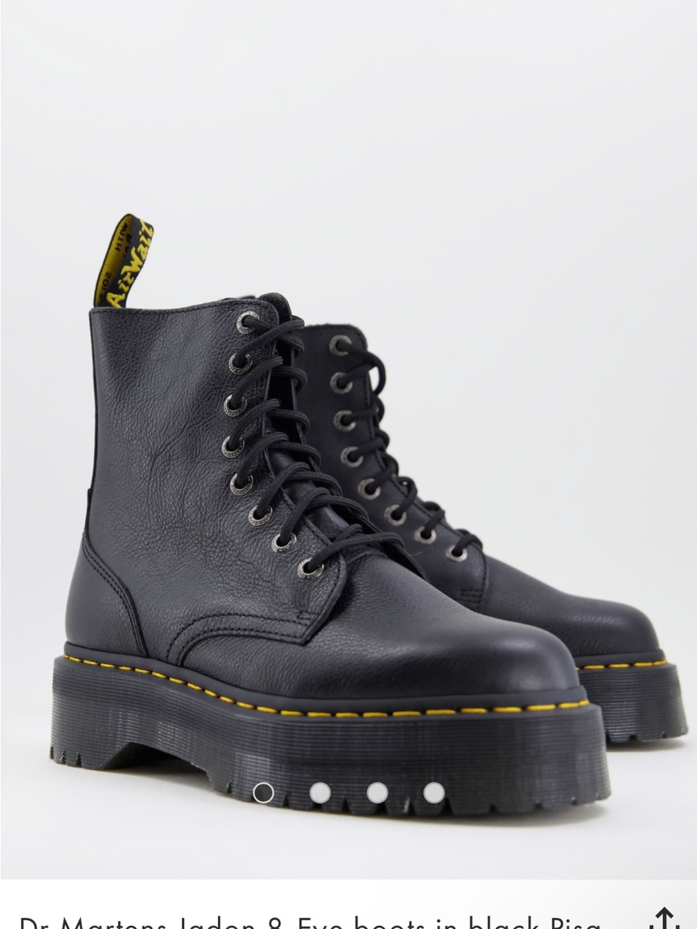 Dr. Martens Black Lace-Up Platform Boots 8-Eye
